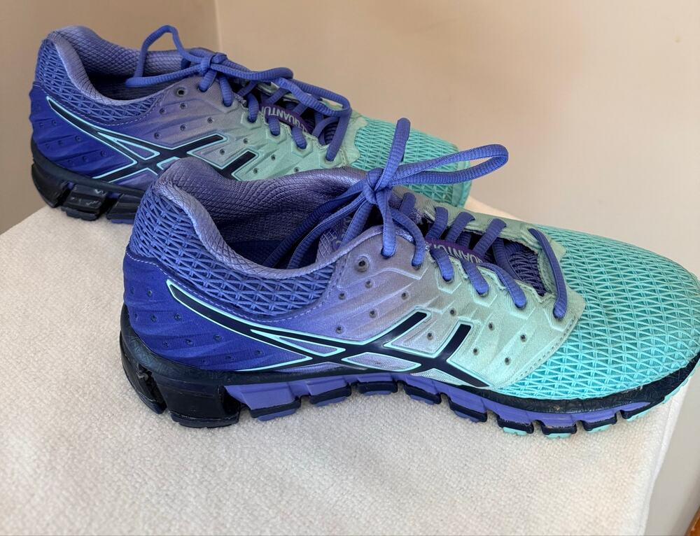 ASICS Womens Gel-Quantum 180 Running Shoes Airy Blue/Teal T6G7N Mesh Size 8